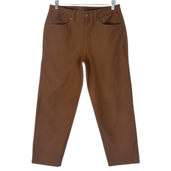 LULULEMON ABC Relaxed Utilitech Cropped Pants in Copper Brown Size 38 - Picture 2 of 11